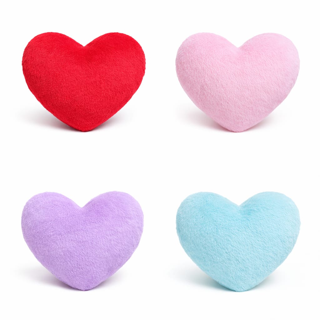 Solid Color Heart-Shaped Cushion. 46X36CM