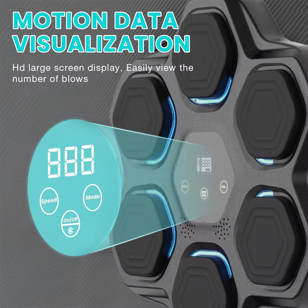 2024 Professional One-Punch Wall Music Boxing Machine Gym Music Target Trainer Color Electronic Home Fitness Equipment for Adult