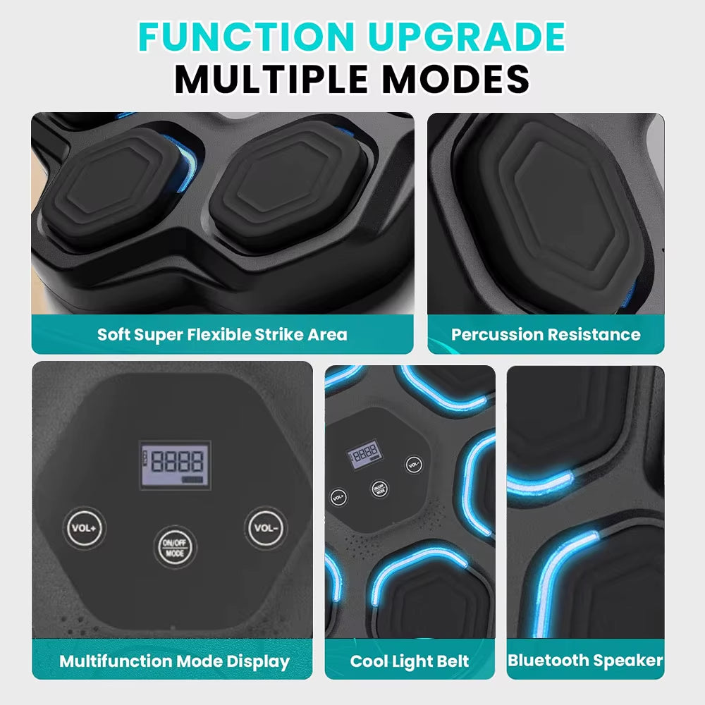 2024 Professional One-Punch Wall Music Boxing Machine Gym Music Target Trainer Color Electronic Home Fitness Equipment for Adult